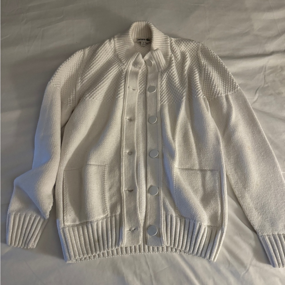 Lacoste White Knit Sweater
